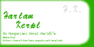 harlam kerpl business card